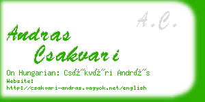 andras csakvari business card